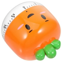 LEORX Rotating Kitchen Timer Orange Plastic Mechanical Baking Timer for Elderly 1Pack