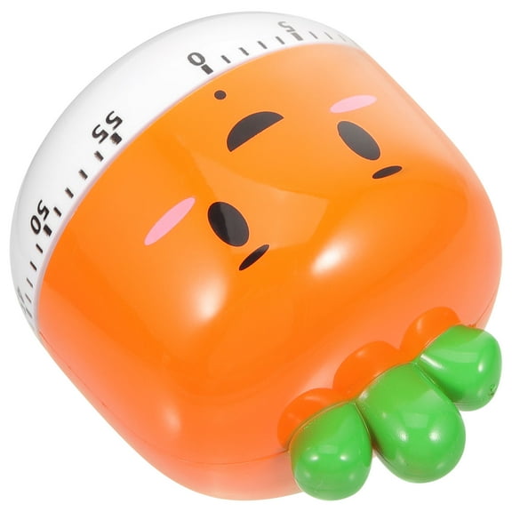 LEORX Rotating Kitchen Timer Orange Plastic Mechanical Baking Timer for Elderly 1Pack