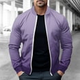 thumbnail image 1 of LOVZFMLL Jackets for Men's Fall And Winter Pocket Long Zipper Elastic Christmas Print Short Stand Up Collar Jacket, 1 of 4