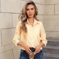 thumbnail image 3 of Striped Button Down Shirts for Women Dress Shirts Long Sleeve Casual Collared Office Work Shirt with Pocket, 3 of 6
