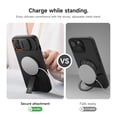 thumbnail image 2 of SURITCH for iPhone 15 Plus / 14 Plus Case with Magnetic Camera Slide Cover and Adjustable Kickstand, Compatible with MagSafe, Shockproof Bumper Case Slim Protective Cover, Black, 2 of 7