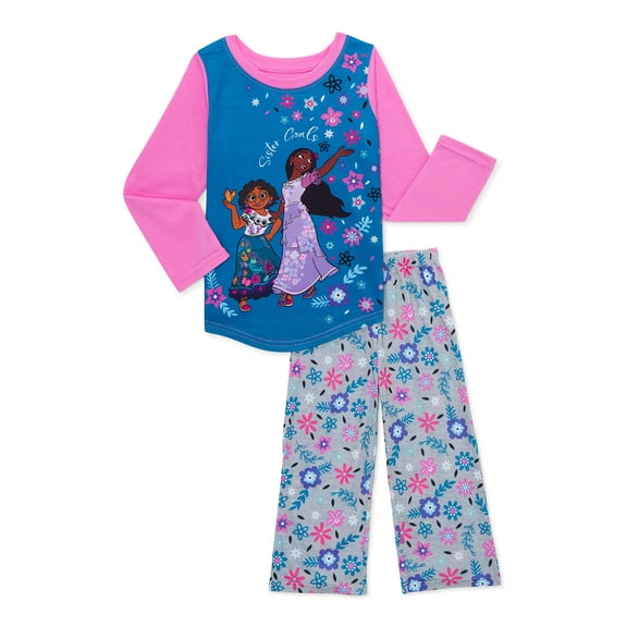 Disney Encanto Girls Mirabel Long Sleeve Top and Pants Pajama Sleepwear Set, 2-Piece, Sizes 4-10