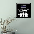 thumbnail image 3 of Square Plus We Stand with You Always Wall or Door Sign | USA Flag | Police First Responders Appreciation Signage - Medium, 3 of 8