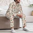 thumbnail image 7 of Salouo Forest Mushrooms Insects Print Button-Front Long Sleeve Pajama Set for Men, Soft 2Pjs Men's Long Sleeve Sleepwear-X-Large, 7 of 7