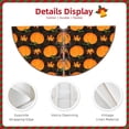 thumbnail image 3 of Fotbe Orange Pumpkin And Autumn Maple Pattern Christmas Tree Skirt, Tree Skirts Plush Christmas Decorations, Christmas Tree Skirts Xmas Decorations Holiday Party Decor-36", 3 of 6