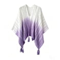 thumbnail image 6 of Women's Gradient Color Shawls and Wraps Open Front Poncho Cape with Fringes, Tassel Beach Cover Up, 6 of 6