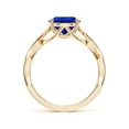 thumbnail image 2 of ANGARA Inverted Pear Lab Grown 3 Ct Blue Sapphire Wavy Shank Engagement Ring for Women in 14K Yellow Gold (Size-10x8mm) | Anniversary, Jewelry Gift for Women | Lab-Grown Blue Sapphire Ring, 2 of 8