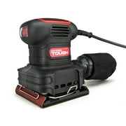 Hyper Tough 2 Amp Corded 1/4 Sheet Palm Sander with Dust Bag, Vacuum Hose Adapter, Punch Plate & 3 Sanding Sheets, New Condition