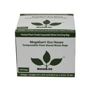 Mogalixe Certified 2.6-3 Gallon Compostable Biodegradable Plant-Based Trash Bags / Kitchen Food Scrap Waste Bags (100 Bags)