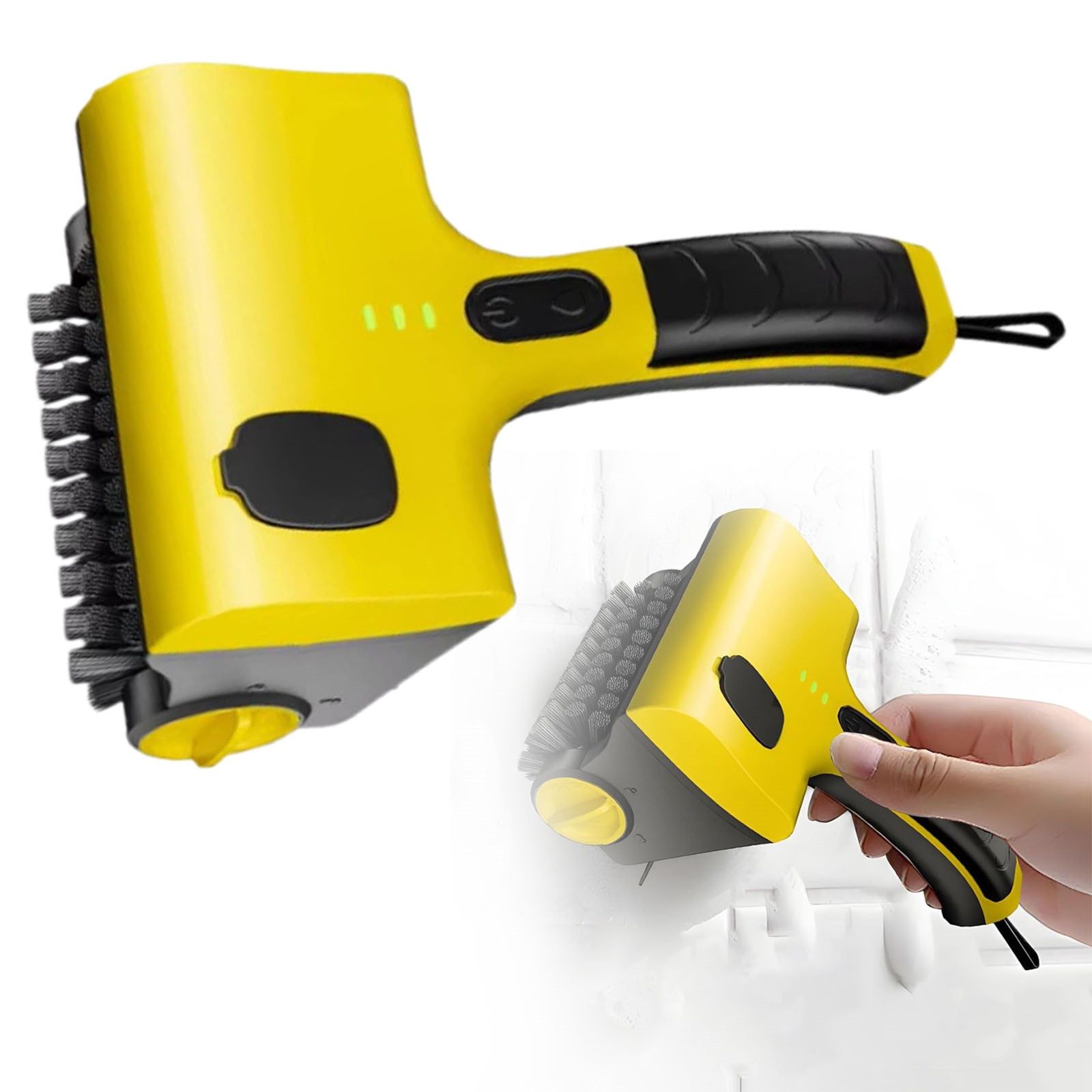 XKHAZA Grill Cleaning Robot Grill Brush with Water Tank and Types of Removable Brush Heads, Adjustment Suitable for Grills Kitchen Countertops Bathroom Tiles