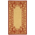 thumbnail image 2 of SAFAVIEH Courtyard Claire Rooster Indoor/Outdoor Area Rug, 6'7" x 9'6", Natural/Red, 2 of 10
