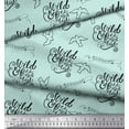 thumbnail image 3 of Soimoi Green Rayon Fabric Text & Bird Tribal Print Fabric by the Yard 56 Inch Wide, 3 of 3