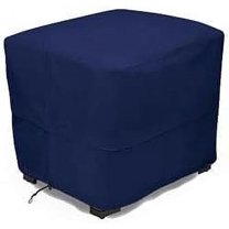 Eevelle Patio Square Ottoman Cover with Marine Grade Fabric  Waterproof Outdoor Ottoman Cover - 600D Furniture Set Covers for Ottoman - Easy to Install -  17"H x 30"L x 30"W, Navy