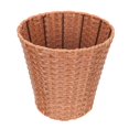 thumbnail image 3 of Light Brown Rattan Trash Can Made of Plastic for Home Decor and Multipurpose Use 11.8 Inches, 3 of 4