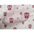 thumbnail image 4 of oneOone Cotton Poplin Fabric Dot & Cartoon Owl Bird Printed Craft Fabric BTY 42 Inch Wide, 4 of 4