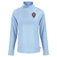 thumbnail image 2 of Women's-Cutter & Buck  Powder Blue Colorado Rapids Coastline Epic Comfort Eco Recycled Funnel-Neck Top, 2 of 3