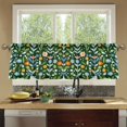 thumbnail image 4 of Yayeee Kitchen Curtains Tier Set of 2 Light Filtering 57"x36" Over Sink Window Panels, Flourish Flowers Pattern, 4 of 7