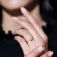 thumbnail image 4 of Rosec Jewels Peridot Solitaire Engagement Ring 2 Carat - August Birthstone Ring for Women - 8 mm - AAA Quality Certified, 18K Yellow Gold, US 5.00, 4 of 6