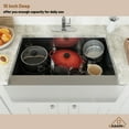 thumbnail image 4 of CASAINC 33 in. Farmhouse Apron-Front Single Bowl 18-Gauge Brushed Stainless Steel Kitchen Sink Bottom Grid Strainer, 4 of 9