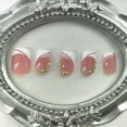 thumbnail image 3 of White French Tip Press on Nails Short Fake Nails with Rhinestones Designs Square False Nails Press ons Glossy Simple Glue Stick on Nails Acrylic Manicure for Women Girls 24 Pcs, 3 of 5