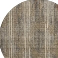 thumbnail image 3 of HomeRoots 671039 8 ft. Taupe & Beige Striped Transitional Washable Round Area Rug with UV Protection, 3 of 9