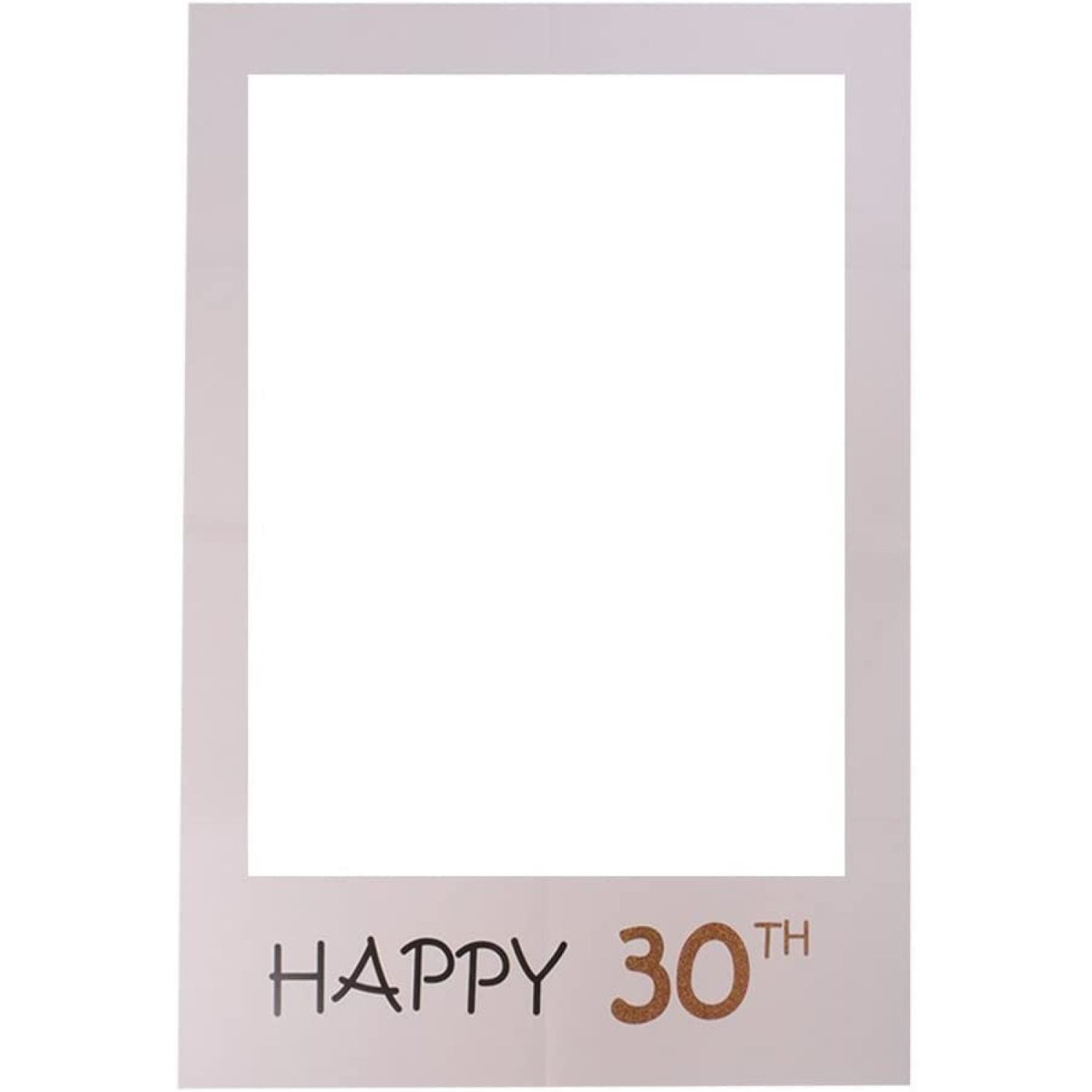 Happy 30th Birthday DIY Paper Picture Frame Cutouts Photo Booth Props