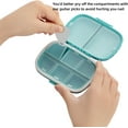 thumbnail image 6 of Travel Pill Container Medicine Organizer Daily Purse Pill Case Cute Pill Vitamin Box Small Pocket Pill Holder Mini Pill Organizer for Supplement(Blue), 6 of 15