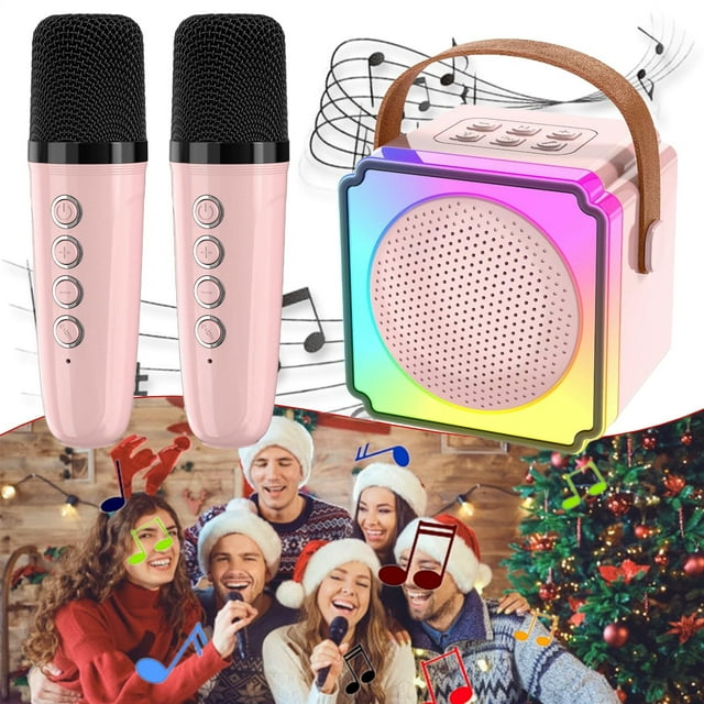 BotaniNest Glistenwing Mini Karaoke Glistenwing Mini Karaoke Machine With Voice Changer Mini Karaoke Machine Voice Changer Mini Karaoke Machine With 2 Wireless Microphones And Voice Change