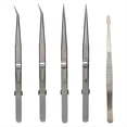 thumbnail image 1 of Juego de Pinzas de Precisión de 5 Piezas: Pinzas Antiestáticas de Acero Inoxidable para Electrónica, Fabricación de Joyas y Trabajos de Laboratorio, 1 of 6