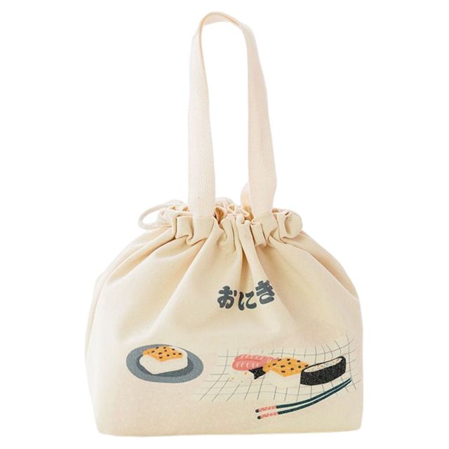 Fiambrera Monstrate para mujer bolsa con asa contenedor de comida escolar reutilizable Cordón Blanco