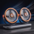thumbnail image 4 of Miwamany Tower Dual Head Desktop Fan Multifunctional Oscillating Fan for Home Office Bedroom Table Personal Cooling with Type-C Charging, 4 of 7