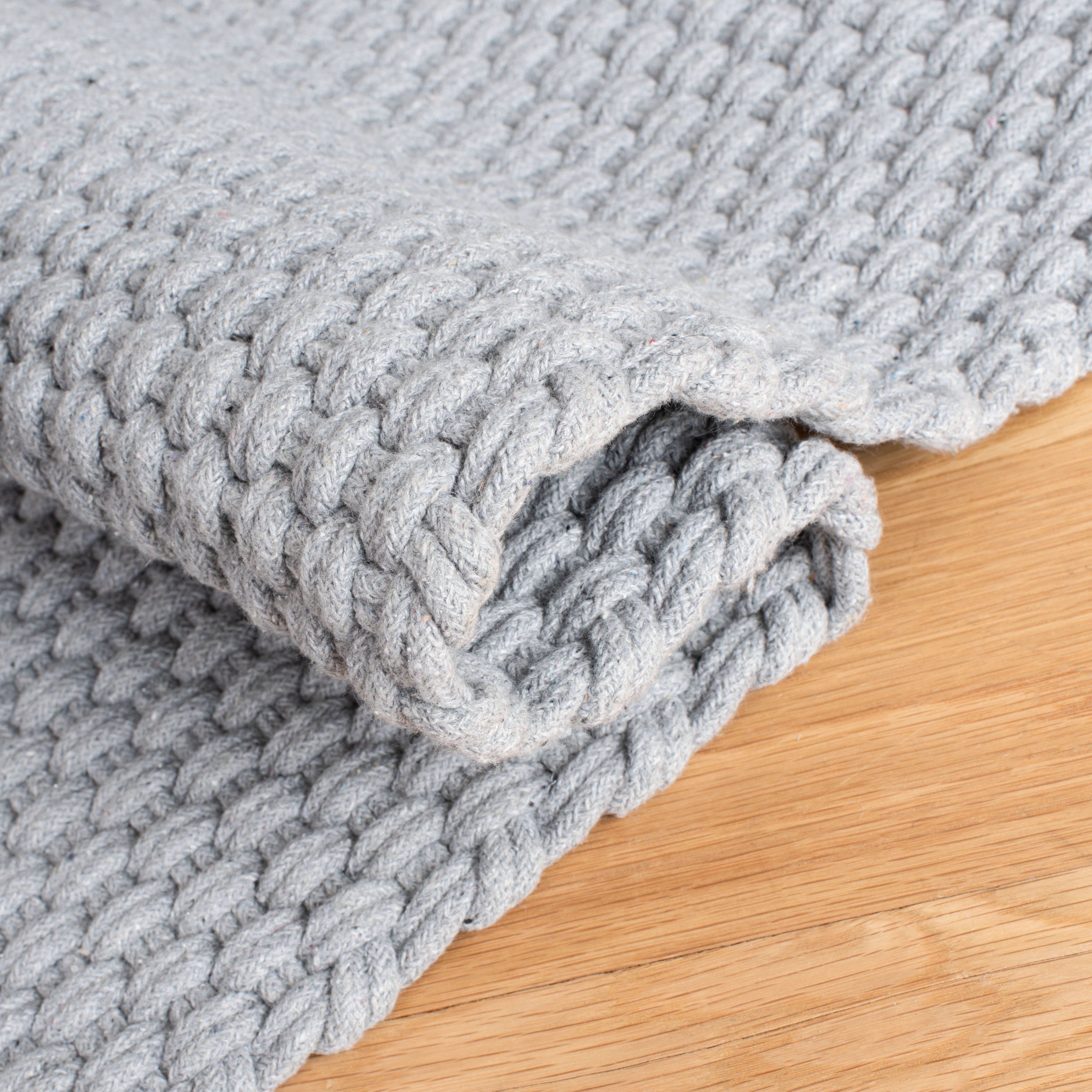 SAFAVIEH Salem Fulton Solid Cotton Area Rug, Grey, 8' x 10'