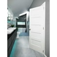 thumbnail image 2 of EightDoors 80" x 24"x 1-3/4" 5-Panel Shaker White Primed Solid Wood Core Door, 2 of 3