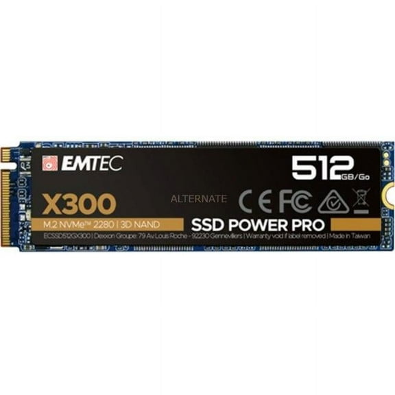 Emtec X300 Power Pro Internal Solid State Drive, 512 GB, PCIe (EMCSSD512GX300)