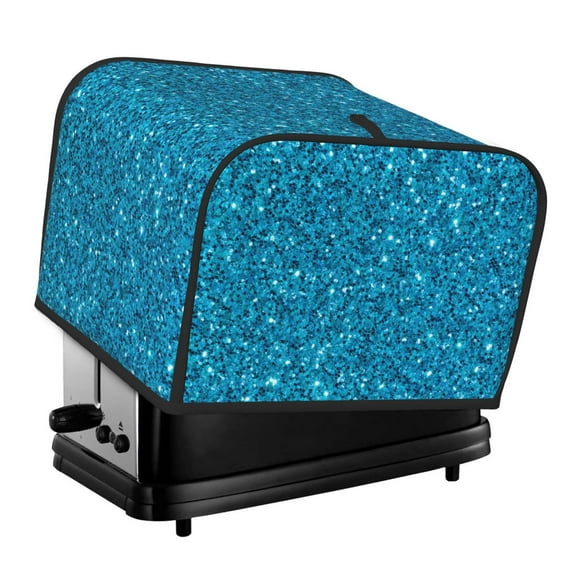Picia Blue Glitter Print 4 Slice Toaster Cover , Toaster Protector Dustproof Kitchen Appliance Cover, Kitchen Appliance Dustproof Protector
