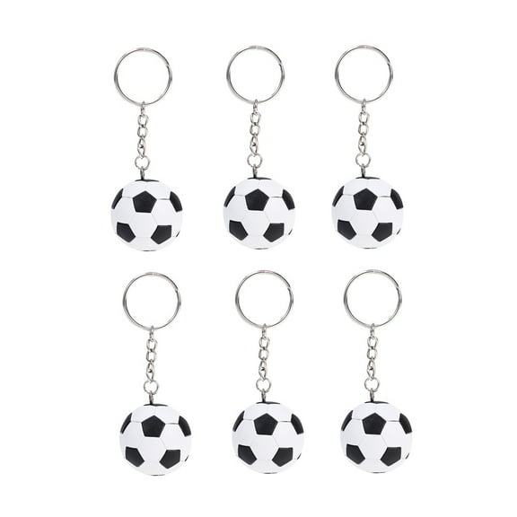 Minkissy Soccer Keychain Set Keychains Plastic Black Students Tsgiving 6 Pcs for Fan Gear