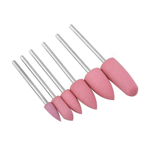 OUSITAID 6Pcs Tête de Meulage des Ongles Bon Artisanat Perceuse Électrique Tête de Meulage Perceuse Rotative