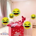 thumbnail image 4 of PMU Emoji LOL Smiley Face Balloon 9 Inch Pre-Inflated with Stick and Fringe Ribbons Funny Balloons Party Birthday Decorations (LOL Tears of Joy), 4 of 6