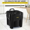 thumbnail image 2 of VEVOR Insulated Food Carrier,32Qt Capacity,Stackable Catering Hot Box with Stainless Steel Barrel,Top Load LLDPE Food Warmer with Integral Handles Buckles Stationary Base,for Restaurant Canteen, Black, 2 of 9