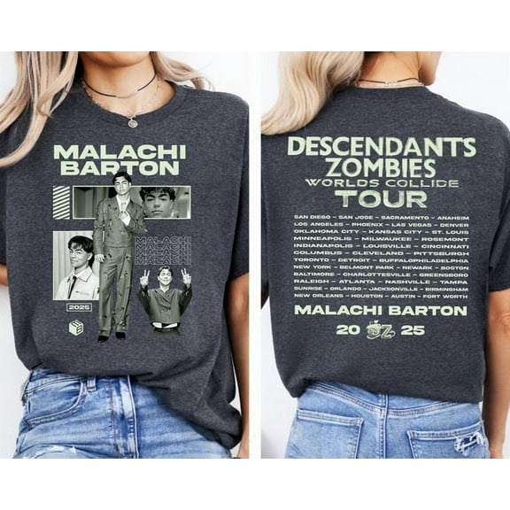 ZENUA Malachi Barton T-Shirt, Descendants Zombies Worlds Collide Tour Graphic T-Shirt Hot Trending Shirt/Sweatshirt/Hoodie