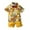 Yellow, variant on Kids Clothes Boys Baby Toddler Set Summer Cotton Button Printed Short Sleeved Training 6M 12M 18M 24M 3T 4T Shirts & Shorts Sets 2-Piece