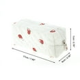 thumbnail image 2 of Unique Bargains 1 Pc Women Small Persimmon Makeup Bag for Travel Vacation White Polyester, 2 of 4