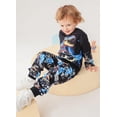 thumbnail image 4 of Lanbubble Toddler Boys 2-Piece Outfit 3D Print Long Sleeve Sweatshirt Hoodie and Jogger Pants Set for Ages 2-6T, Casual Matching Clothes, 4 of 8