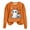 Orange-Halloween Shirts, variant on Jsaierl Halloween Sweatshirts for Women Funny Pumpkin Ghost Print Sweatshirt Stretch Round Neck T-shirt Long Sleeve Tunic Pullover Tops Halloween Clothes