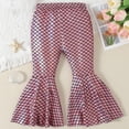 thumbnail image 7 of Tiijoy Baby Girls Scale Print Flared Pants Lightweight Stretchy Trousers, Sizes 12-18 Months, 7 of 7