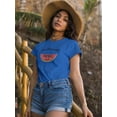thumbnail image 2 of Buon Ferragosto Cool Watermelon T-Shirt Women -Image by Shutterstock, Female x-Large, 2 of 4