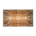 thumbnail image 2 of CADecor Basketball Court Bath Rug Doormat Floor Rug 30x18 inches, 2 of 2
