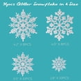 thumbnail image 3 of CoreLiving Silver Snowflakes Christmas Ornaments Bulk Pack - Plastic Hanging Snowflake Decorations for Holiday Winter Party Christmas Tree Decor, 36 Count, 3 of 5