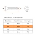 thumbnail image 2 of Uxcell Lot de 40 M4 x 10mm Vis Torx Plates en Acier Inoxydable 304, Argent, 2 of 6