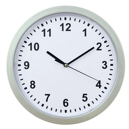 LEORX Silver Wall clock with Storage for Jewelry and Watches Made of ABS Material Fits Any Room 1 Pc